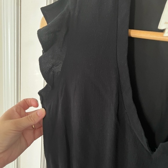 Kate Spade Black Flutter Sleeve Crepe Dress - size 2 - Picture 6 of 8